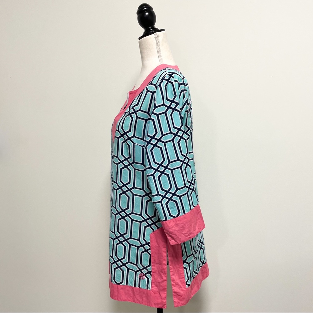 Simply Southern Baklava V Neck 3/4 Sleeve Tunic - Picture 3 of 6